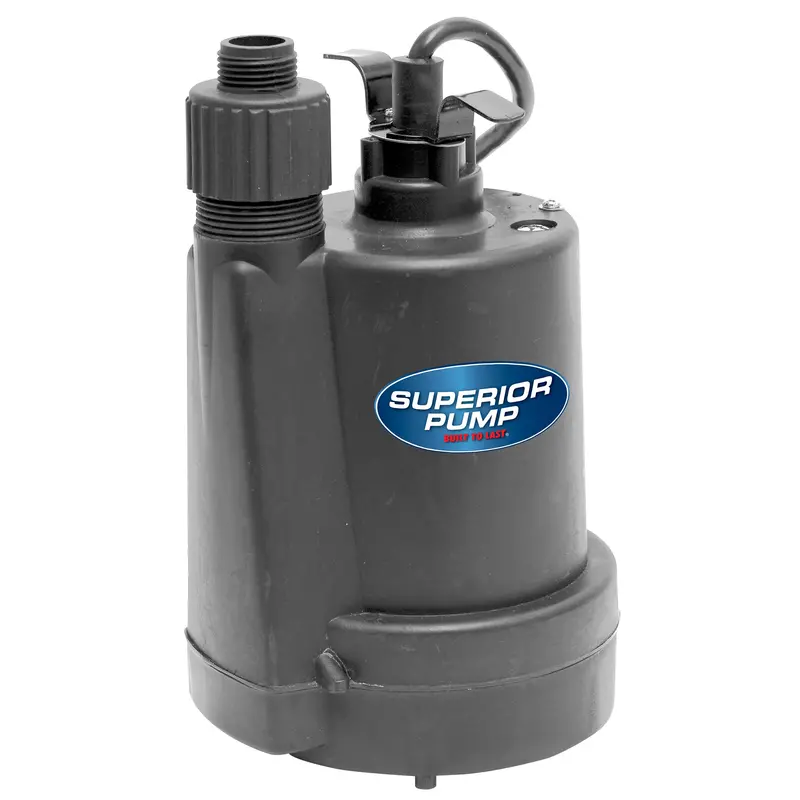 1800 Gph 1/4 Hp Thermoplastic Submersible Utility Pump – Superior Pump 91250 1