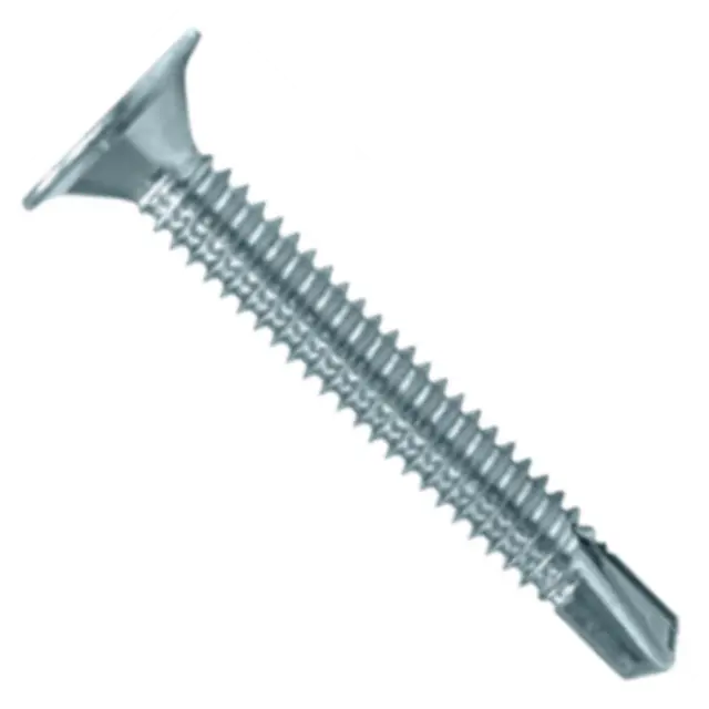 Daggerz 10-24 X 1.25" Phillips Thin Wafer Plymetal Self-Drill Screws, Zinc-Plated, 3500-Pack 1