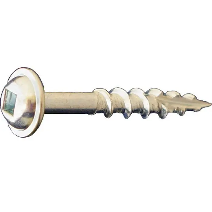 Daggerz 8-32 X 2 Square Round Washer Head Type 17 Coarse Wood Screws – Zinc Plated, 3000-Pack 1