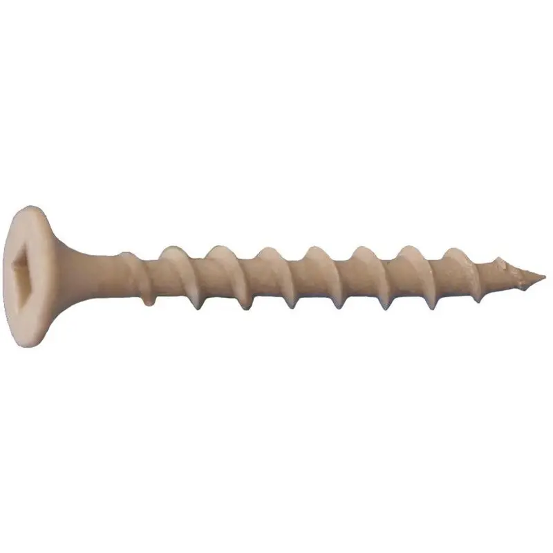 Daggerz Acqdk08212Tan – 8" X 2-1/2" Square Bugle Head Deck Screws, Coarse Thread, Acq-Safe, Tan Ultra-Guard Coated, 2500-Pack 1