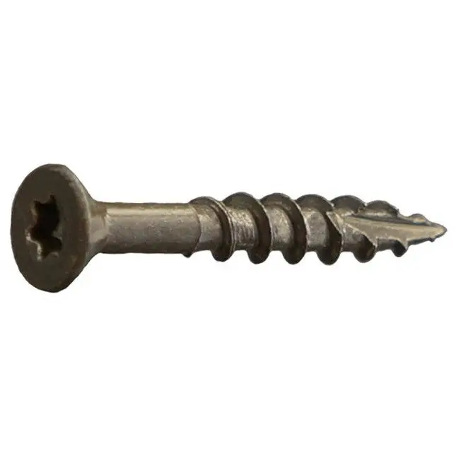 Daggerz Acqstar081104D – 8" X 1.25" Star Flat Deck Screws With Nibs, Type 17, Acq-Treated, Ultra-Guard Dark Coating (7500 Pcs) 1