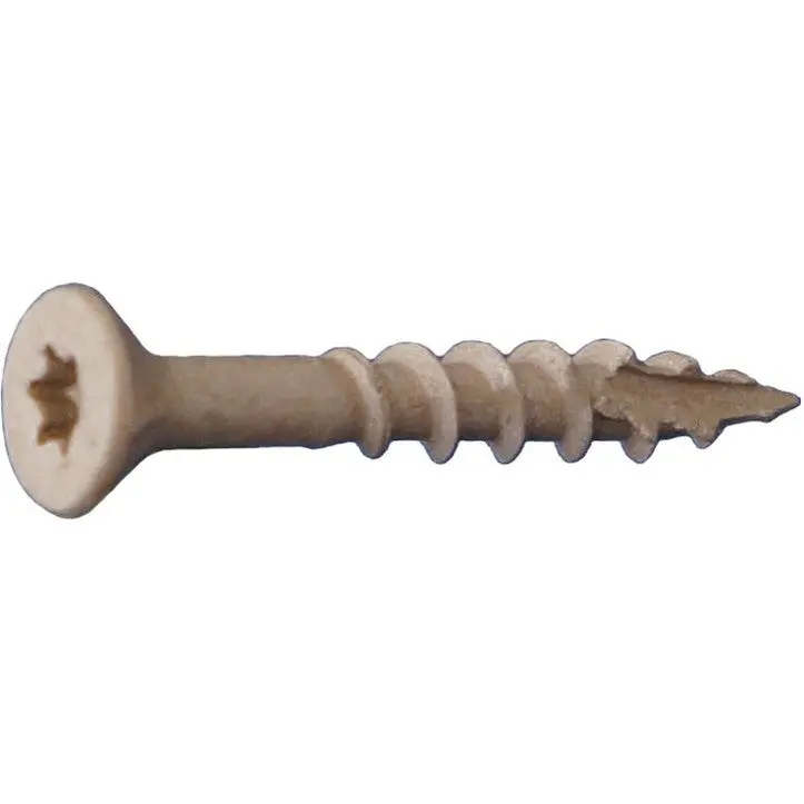 Daggerz Acqstar081158 8X1-5/8In Deck-Pro Star Flat W/Nibs Deck Screws – Acq-Compatible, Ultra-Guard Tan Finish, 5000-Pack 1