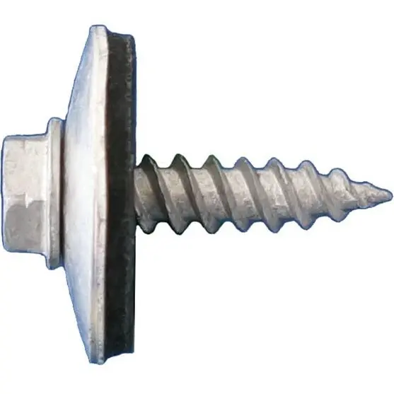 Daggerz Dagger-Guard Coated Hex Washer Head Sheet Metal Screws With 3/4" Aluminum Washer (8 × 3/4", 3000 Pcs) 1