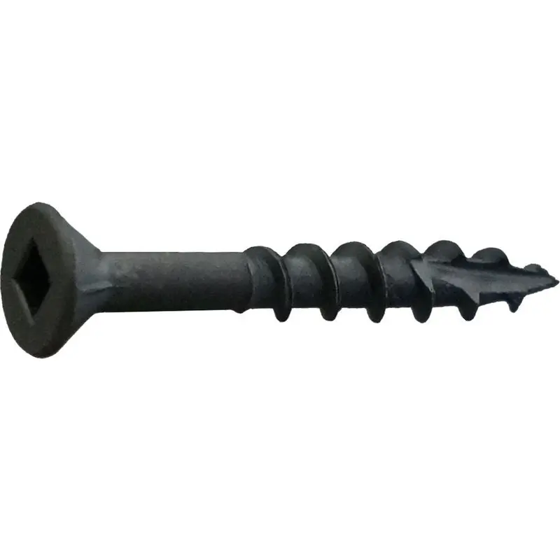 Daggerz Dlflsqb08134 8" × 1-3/4" Black Oxide Dagger-Lok Square Flat Head Wood Screws With Nibs – Type 17 Coarse, 4000-Pack 1