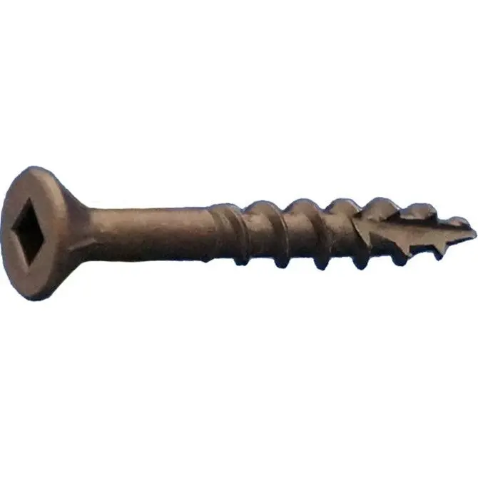 Daggerz Dlflsql082104 8" X 2-1/4" Dagger-Lok Square-Flat Head Coarse Wood Screws With Nibs – Type 17, Lubricated, 3,000-Pack 1