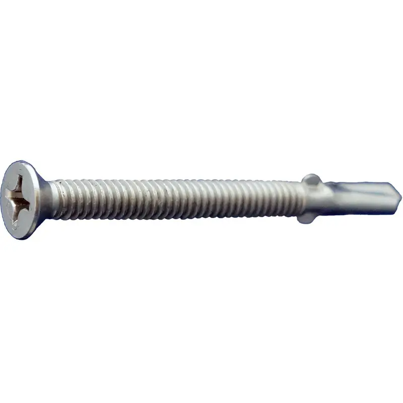 Daggerz Sd4Ssww12212 410 Stainless Steel Phillips Flat Head Self-Drill Screws With Wings And Dagger-Guard Coating (12-24 X 2-1/2", 1500 Pcs) 1