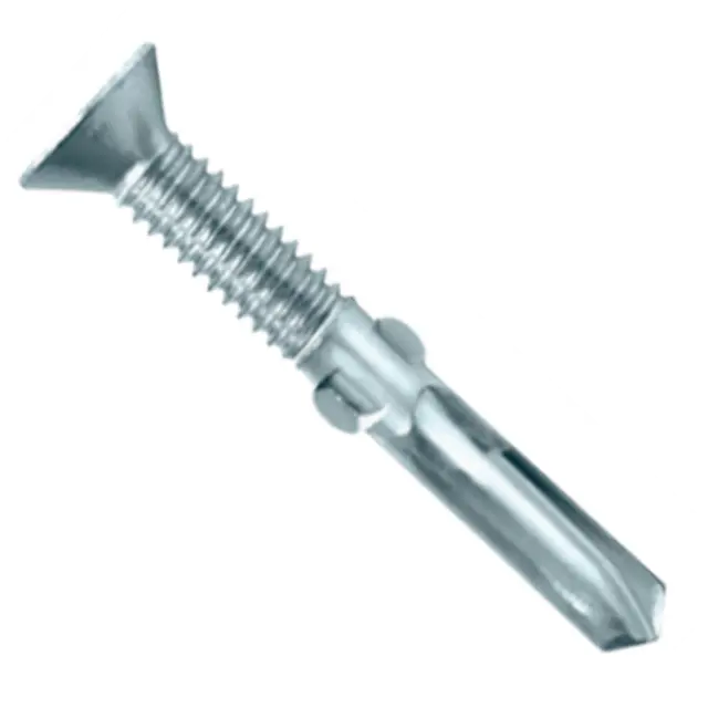 Daggerz Sd4Zww143104 – 1/4-20 × 3-1/4 Inch Phillips Flat Head Self-Drilling Screws With Wings, Zinc Finish, 900 Count 1