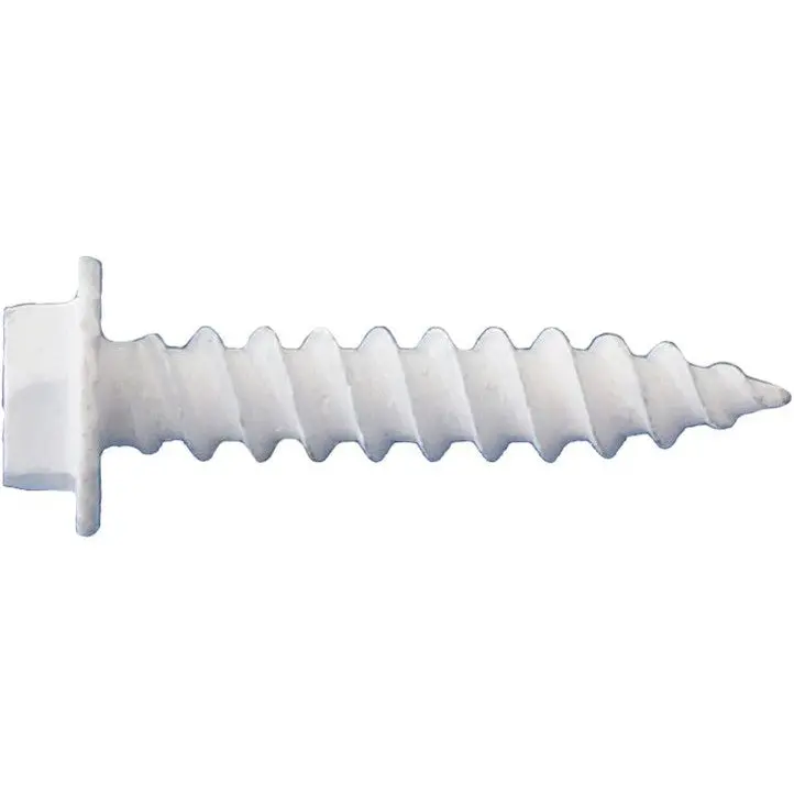 Daggerz Smct10108Wht White Dagger-Guard Coated Unslotted Hex Washer Head Sheet Metal Screws With Serrations (10-24 X 1", 6000-Pack) 1