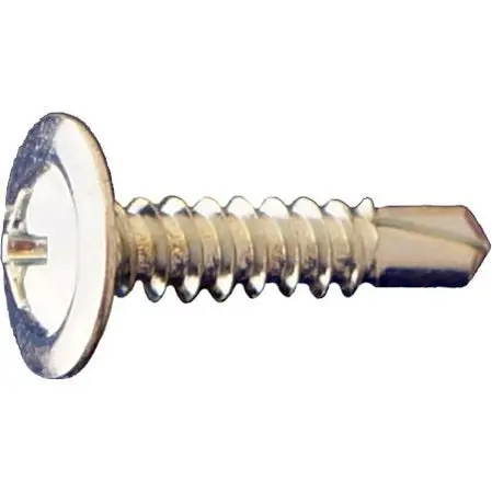Daggerz Zinc-Plated Phillips Modified Truss Wafer Self-Drill Screws (10 × 5", 1000 Pcs) 1