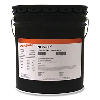 Jet-Lube Ncs-30 Nonmetallic Thread Compound For Oilfield Use – 5-Gallon Pail, Light Brown, Non-Conductive Formula 1