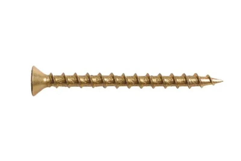 Pam/Omg Wcyz8212F #8 × 2-1/2" Star Drive Flat Head Screws – Yellow Zinc, Collated, 1000/Box 1