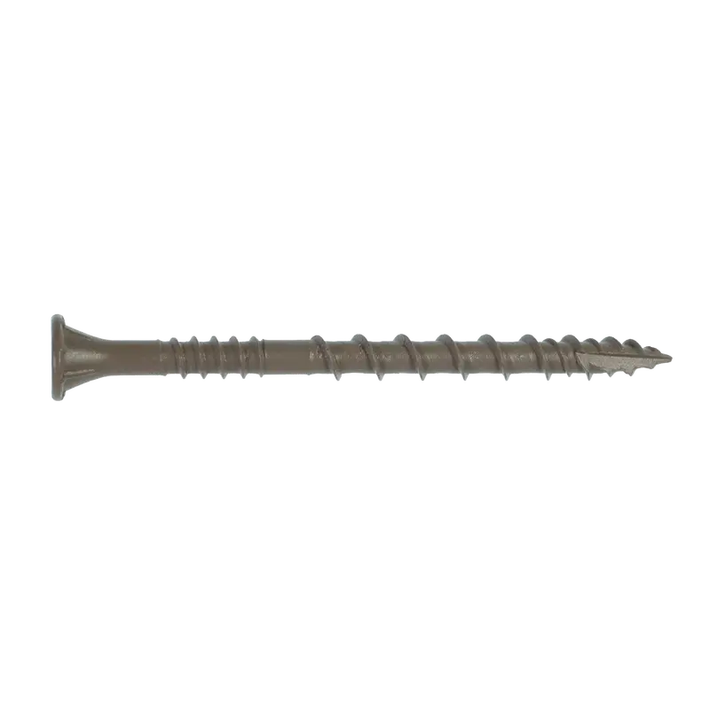 Simpson Dsvr158R1Lb Deck-Drive #8 X 1-5/8 In. T25 Flat-Head Wood Screw – Red With Quik Guard, 1 Lb. Bulk 1