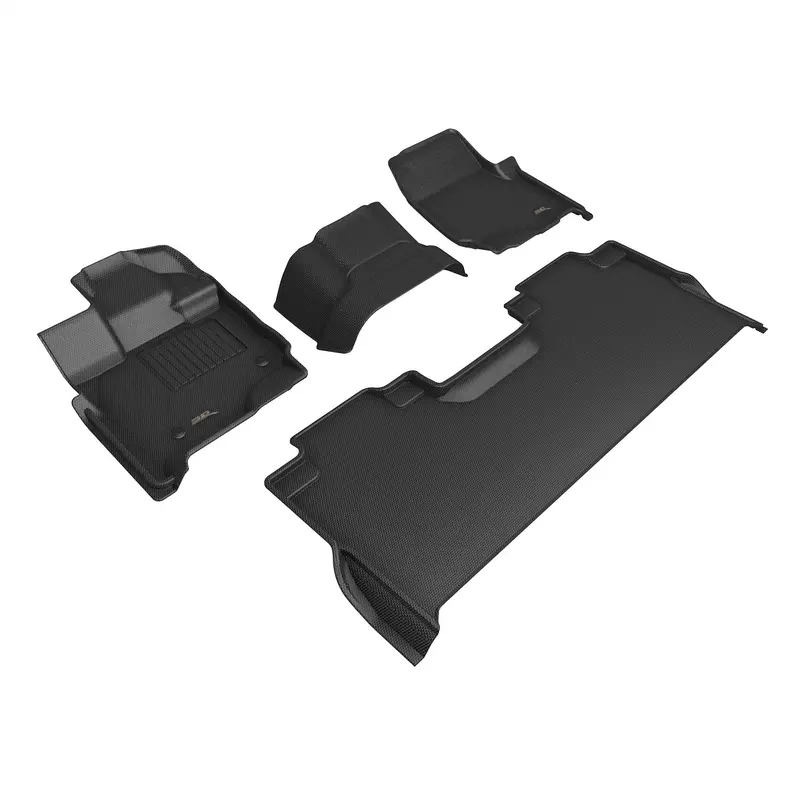 3D Maxpider Kagu All-Weather Floor Liners – Black, 4-Piece Set (Front + Second Row) 1