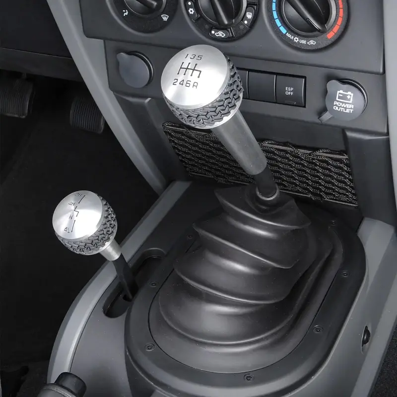 Dv8 Offroad D-Jp-180012-Bl 6-Speed Shift Knob – Silver Finish For Jeep Tj (2005–2006) And Jk (2007–2010) 1
