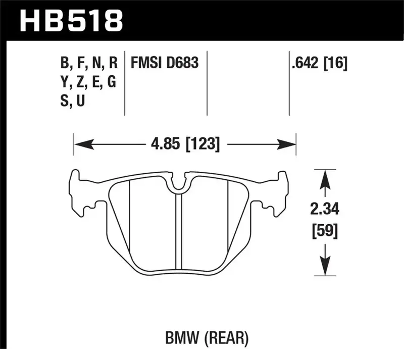 Hawk Performance Hps 5.0 Brake Pads – Hb518B.642, 0.642-Inch Thickness 1
